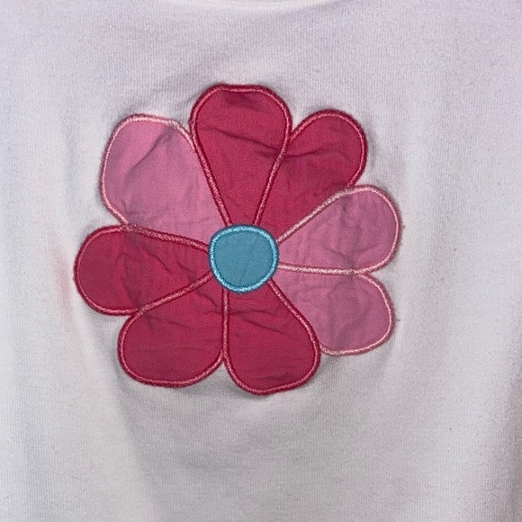 Girls Gymboree white short sleeve flower top size 7 - Picture 5 of 6